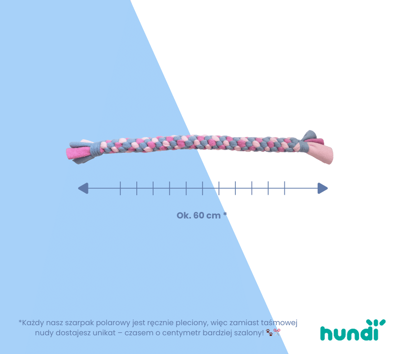 Wytrzymały szarpak dla psa z polaru